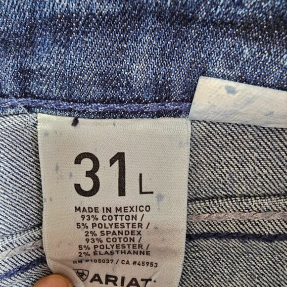 EUC LIKE NEW ARIAT DENIM TROUSER LIGHT WASH SIZE 31 L - Picture 12 of 15